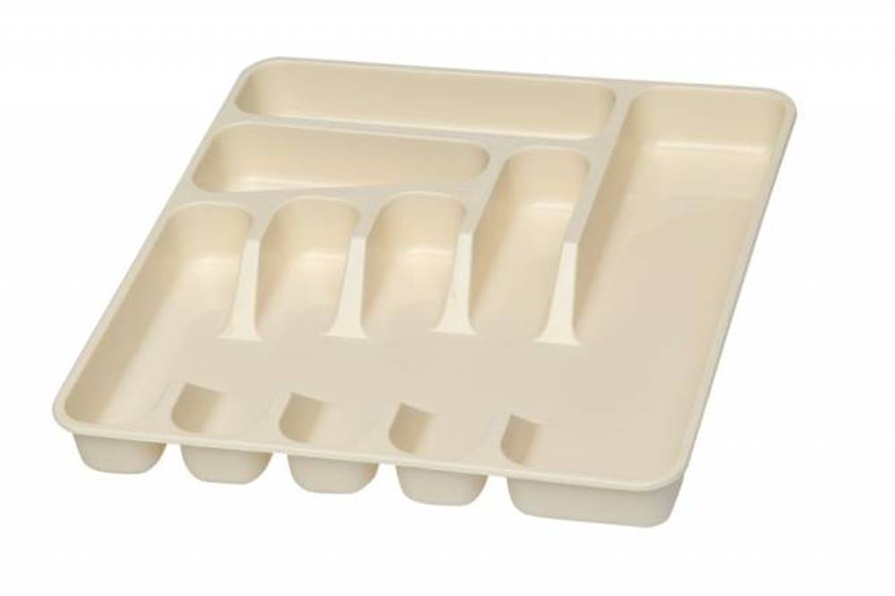 Kinekus Príborník plastový, 7-dielny, krémový, 39,5x37x5 cm, značky Kinekus