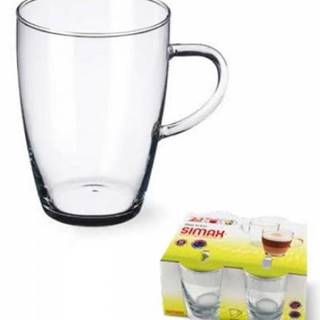 Hrnček sklenený na čaj, kávu, 400 ml, , LYRA 400ml, sada 4 ks