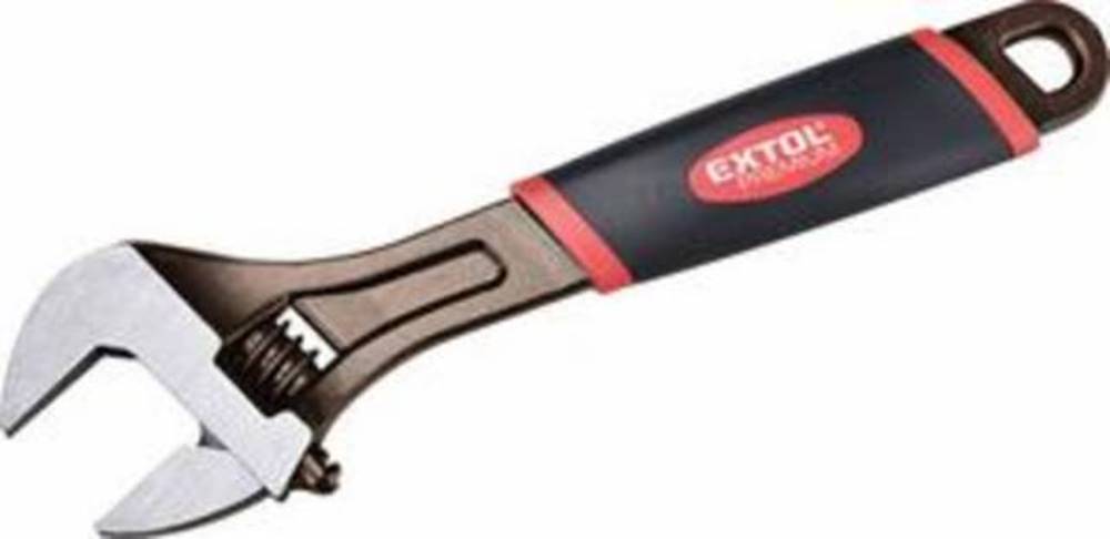 EXTOL PREMIUM Kľúč nastaviteľný 300mm/12"", pogumovaná rukoväť, poniklovan, značky EXTOL PREMIUM