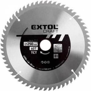 EXTOL CRAFT Kotúč pílový s SK plátkami, 250x1,8x30mm, 60Z, značky EXTOL CRAFT