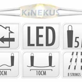 Kinekus Svetlo vianočné kaskáda - sieť, 40 LED, teplé biele, na baterky, vnútorné, značky Kinekus