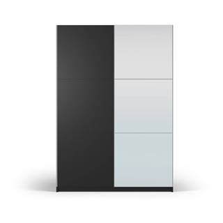 Cosmopolitan Design Čierna šatníková skriňa so zrkadlom a s posuvnými dverami 151x215 cm Lisburn - , značky Cosmopolitan Design