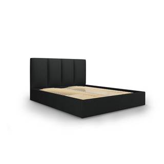 Mazzini Beds Čierna dvojlôžková posteľ  Juniper, 160 x 200 cm, značky Mazzini Beds