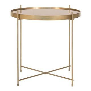 Okrúhly konferenčný stolík v zlatej farbe ø 48 cm Venezia - HoNordic