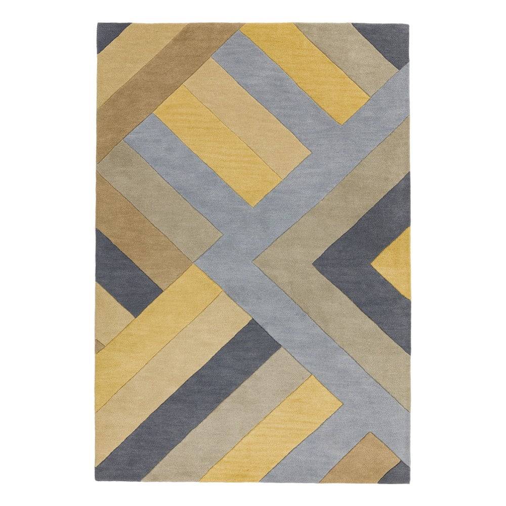 Asiatic Carpets Sivo-žltý koberec  Big Zig, 160 x 230 cm, značky Asiatic Carpets
