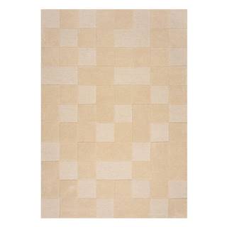 Flair Rugs Béžový vlnený koberec 170x120 cm Checkerboard - , značky Flair Rugs