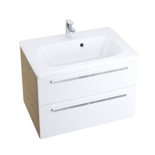 Kúpeľňová skrinka pod umývadlo Ravak chróme 80x49 cm cappuccino/biela