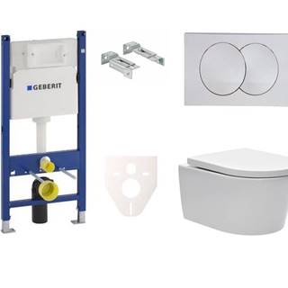 SAT Cenovo zvýhodnený závesný WC set Geberit do ľahkých stien / predstenová montáž + WC  Brevis SIKOGES7W7S, značky SAT