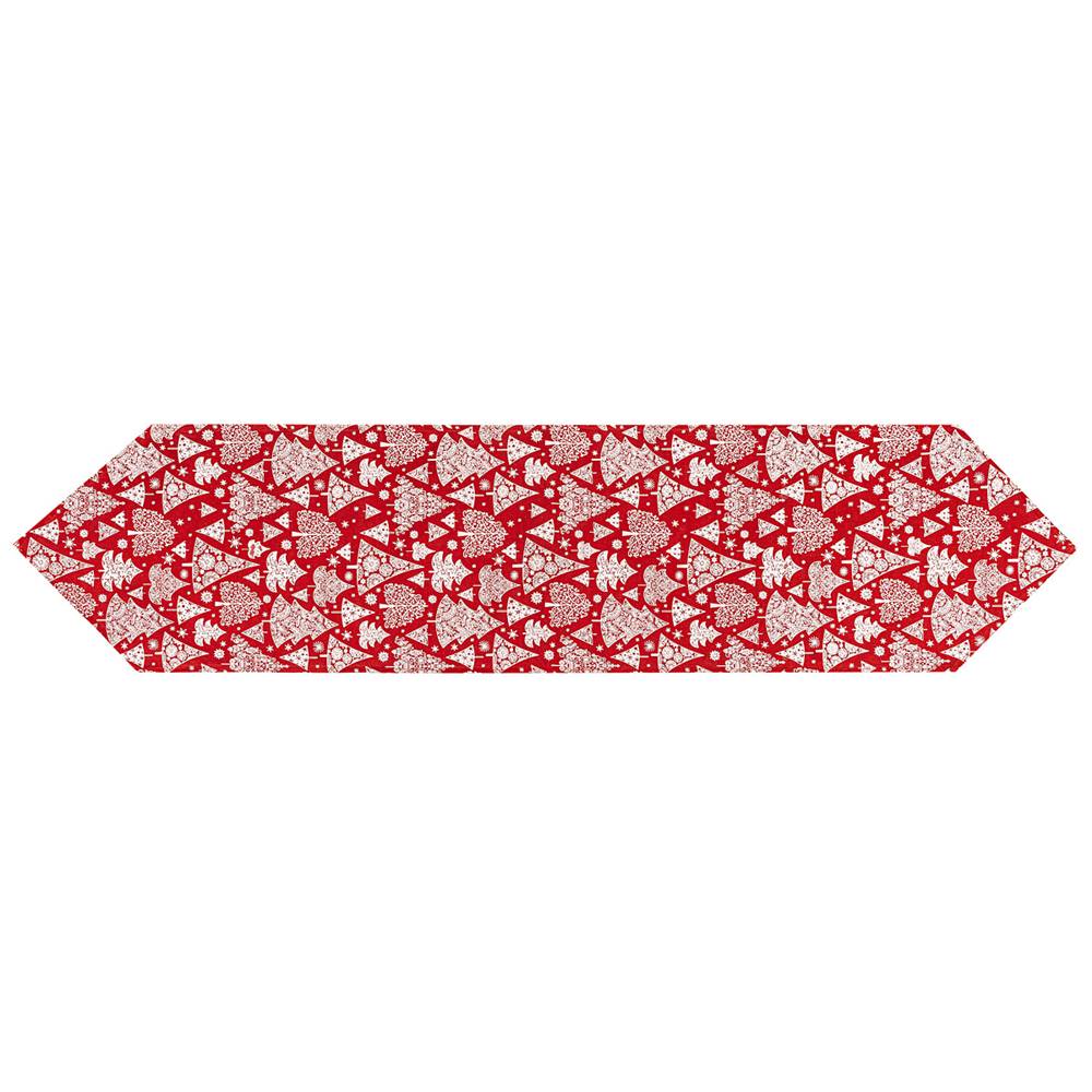 Kvalitex Dakls Vianočný behúň Stromček červená, 32 x 140 cm, značky Kvalitex