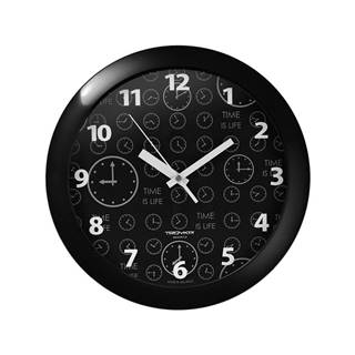 Kvalitex Nástenné hodiny s minerálnym sklom čierna, pr. 29 cm, značky Kvalitex