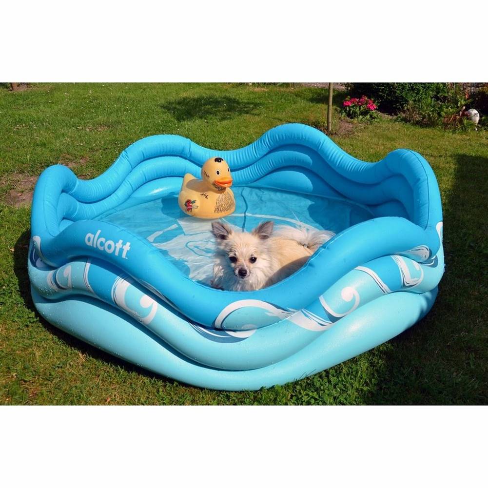 Bellatex Alcott Nafukovací bazén pre psov, 121,9 x 40,6 x 121,9 cm, modrá, značky Bellatex