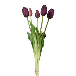 B.E.S. Petrovice Umelý zväzok Tulipánov fialová, 48 cm, značky B.E.S. Petrovice