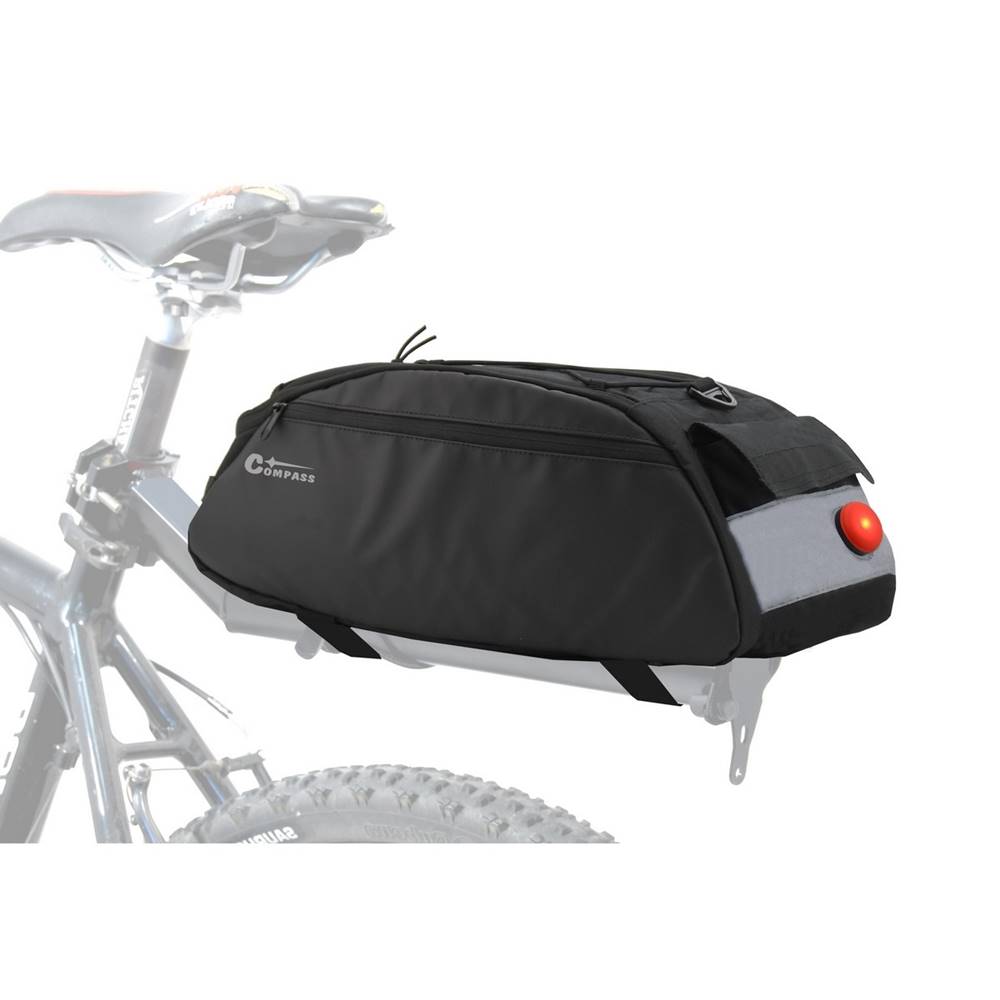 Compass  cyklotaška na zadní nosič s LED světlem, značky Compass