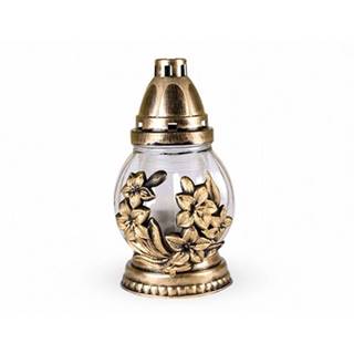 Sencor Sklenená lampa s plastickým dekorom Kvet, zlatá, značky Sencor
