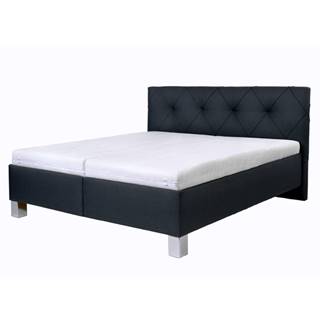 Sconto Čalúnená posteľ AFRODITE čierna, 160x200 cm, značky Sconto