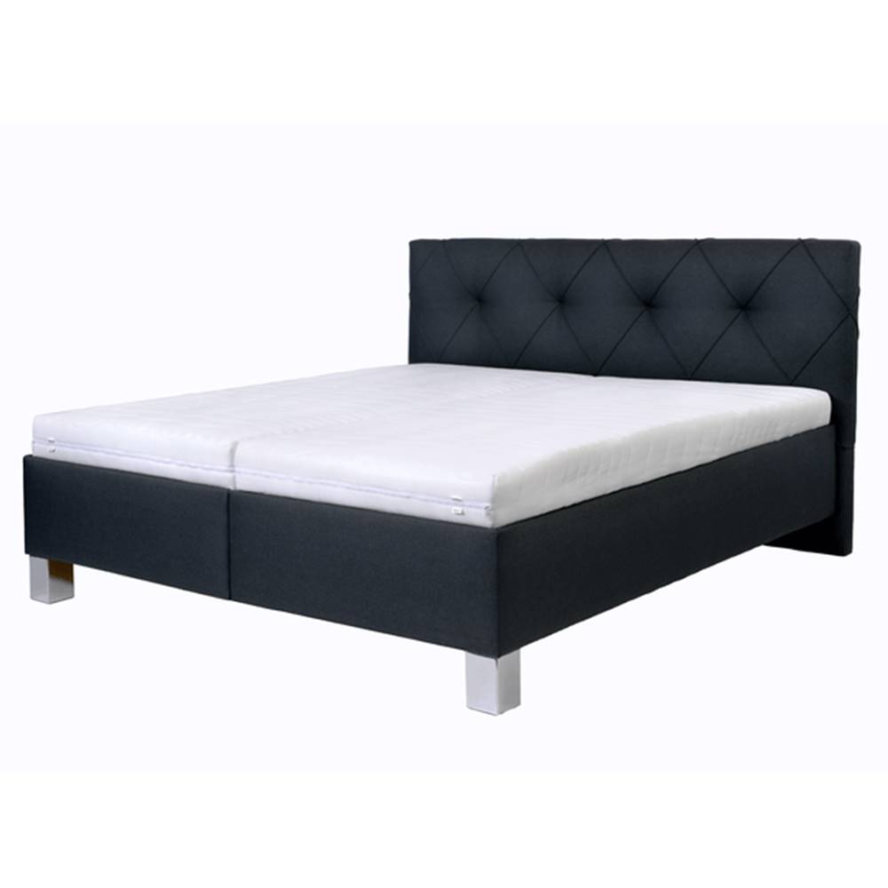 Sconto Čalúnená posteľ AFRODITE čierna, 160x200 cm, značky Sconto
