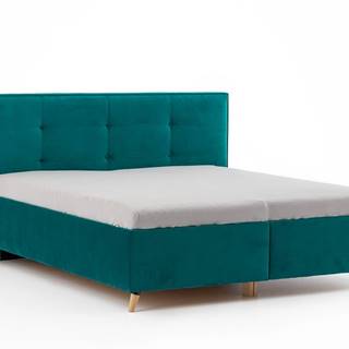 Manželská posteľ 160 cm ZARA, tyrkysová Terra 75