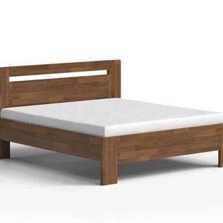 Manželská posteľ z masívu 160x200 LIVIA buk walnut