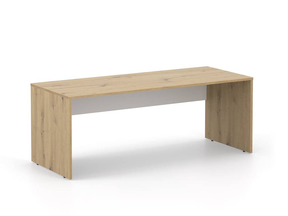 DREVONA Kancelársky stôl LUTZ 200x80 dub artisan + biela, značky DREVONA