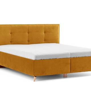 Manželská posteľ 160 cm ZARA, žltá Terra 48