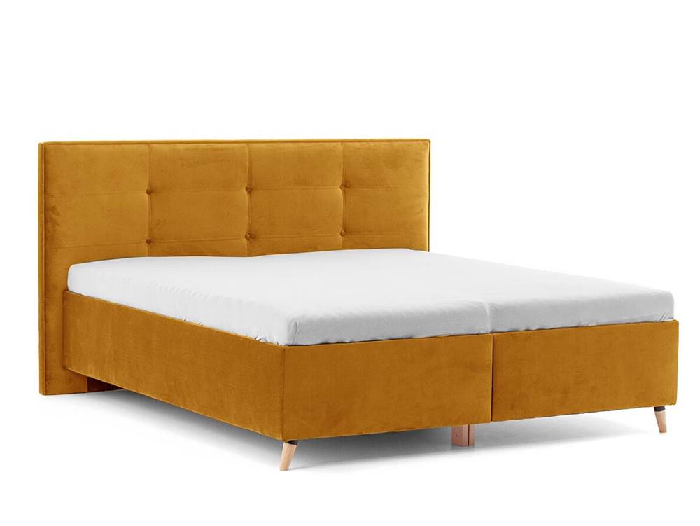 DREVONA Manželská posteľ 180 cm ZARA, žltá Terra 48, značky DREVONA