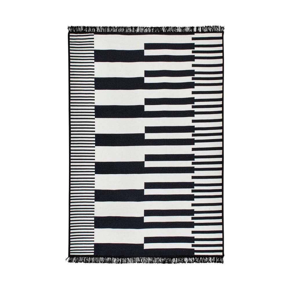 Cihan Bilisim Tekstil Čierno-biely obojstranný koberec Klotho, 80 × 150 cm, značky Cihan Bilisim Tekstil