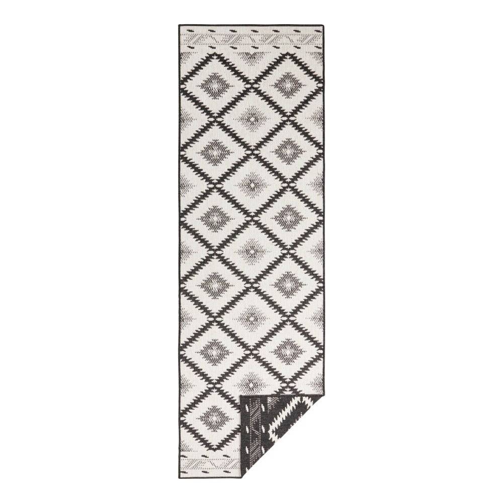 NORTHRUGS Čierno-krémový vonkajší koberec  Malibu, 80 x 250 cm, značky NORTHRUGS