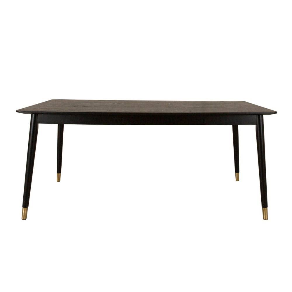 Canett Čierny jedálenský stôl z kaučukového dreva  Nelly, 180 x 90 cm, značky Canett