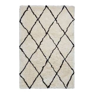 Think Rugs Béžovo-čierny ručne tuftovaný koberec  Morocco Ivory & Black, 200 × 290 cm, značky Think Rugs