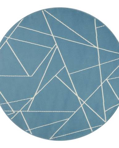 Modrý koberec Ragami Velvet, ø 140 cm