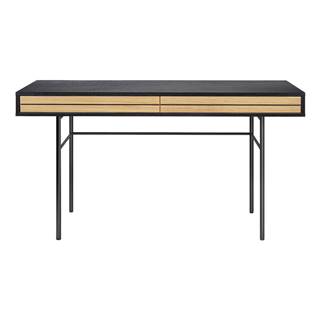 Woodman Čierny písací stôl  Stripe, 130 x 60 cm, značky Woodman