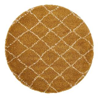Horčicovožltý koberec Think Rugs Royal Nomadic, ø 160 cm