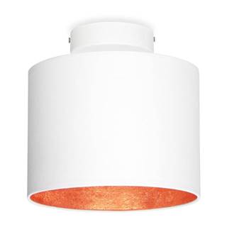 Biele stropné svietidlo s detailom v medenej farbe Sotto Luce MIKA XS CP