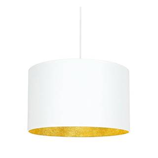 Sotto Luce Biele stropné svietidlo s vnútrajškom v zlatej farbe  Mika, ∅ 40 cm, značky Sotto Luce