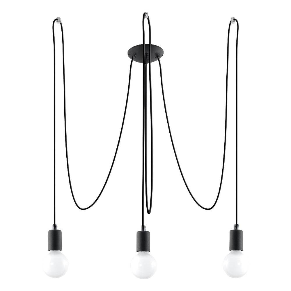 Nice Lamps Čierne závesné svietidlo 300x300 cm Spider - , značky Nice Lamps