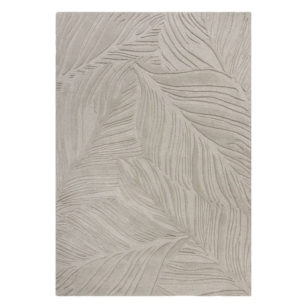 Flair Rugs Sivý vlnený koberec  Lino Leaf, 120 x 170 cm, značky Flair Rugs