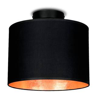 Sotto Luce Čierne stropné svietidlo s detailom v medenej farbe  MIKA, Ø 25 cm, značky Sotto Luce