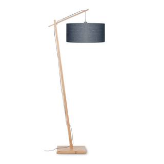 Stojacia lampa s tmavosivým tienidlom a konštrukciou z bambusu Good&Mojo Andes