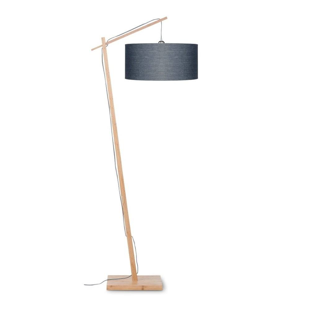 Good&Mojo Stojacia lampa s tmavosivým tienidlom a konštrukciou z bambusu  Andes, značky Good&Mojo