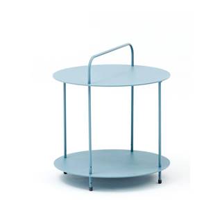 Ezeis Záhradný kovový odkladací stolík v modrej farbe  Plip, ø 45 cm, značky Ezeis