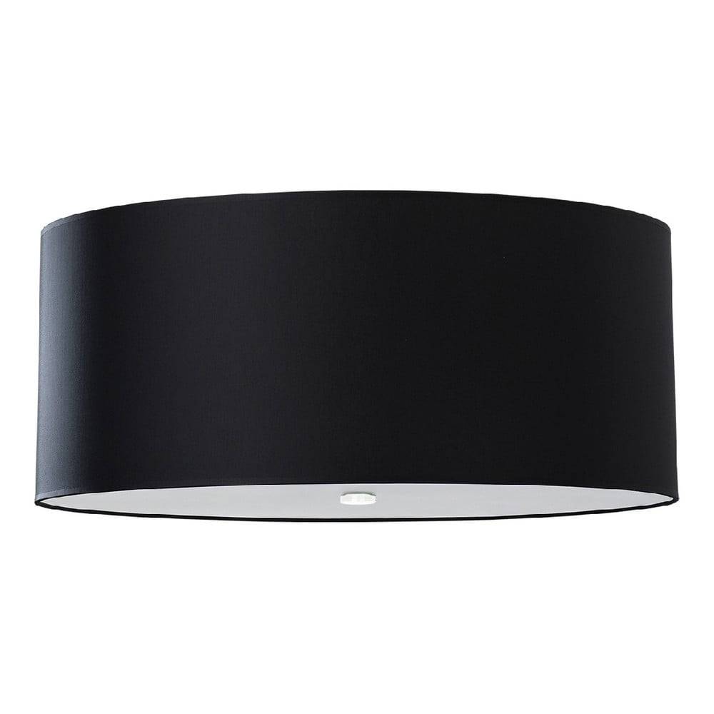 Nice Lamps Čierne stropné svietidlo so skleneným tienidlom ø 70 cm Volta - , značky Nice Lamps