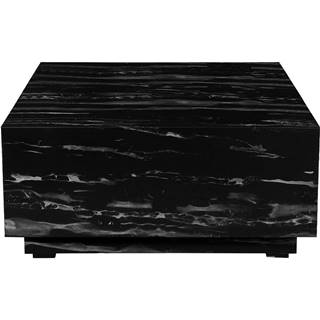 Čierny konferenčný stolík v dekore mramoru 100x100 cm Vito - Støraa
