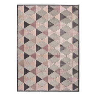 Universal Sivo-ružový koberec  Farashe Triangle, 140 x 200 cm, značky Universal
