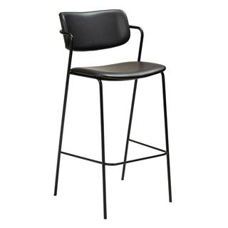 DAN-FORM Denmark Čierna barová stolička z imitácie kože  Zed, výška 107 cm, značky DAN-FORM Denmark