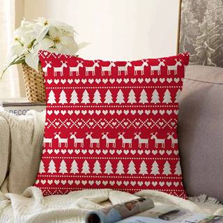 Vianočná žinylková obliečka na vankúš Minimalist Cushion Covers Merry Christmas, 55 x 55 cm