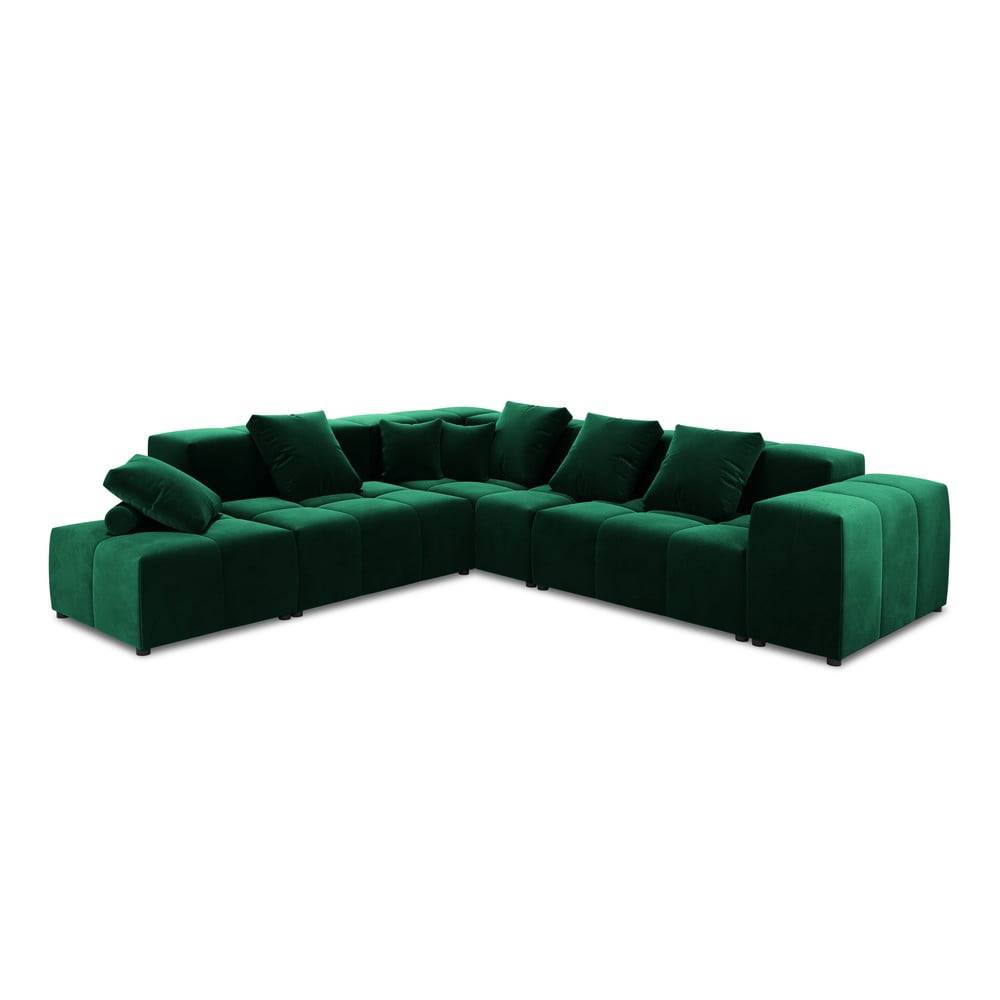 Cosmopolitan Design Zelená zamatová rohová pohovka (variabilná) Rome Velvet - , značky Cosmopolitan Design