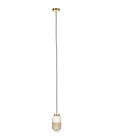 Závesné svietidlo v zlatej farbe so skleneným tienidlom ø 12 cm Robin - White Label