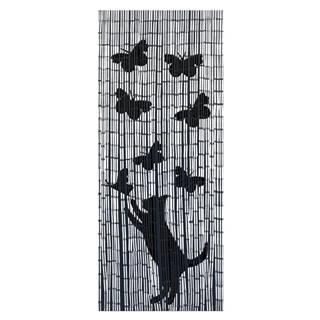 Maximex Čierno-sivý bambusový záves do dverí 200x90 cm Cat and Butterfly - , značky Maximex