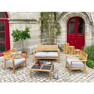 Ezeis Sivý záhradný lounge set z teakového dreva pre 4 Aquariva - , značky Ezeis