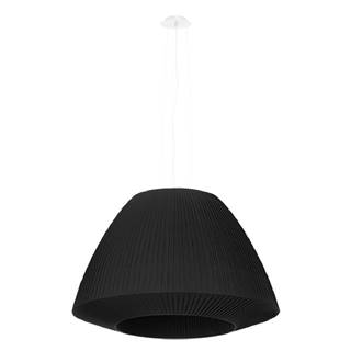 Nice Lamps Čierne závesné svietidlo so skleneným tienidlom ø 60 cm Soprano - , značky Nice Lamps
